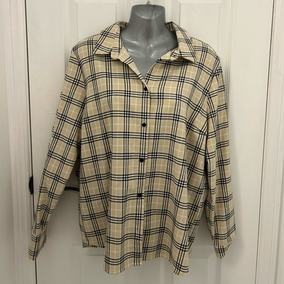 MSCH Copenhagen Tops - MSCH Copenhagen Plaid Button-Down Shirt, Sz M